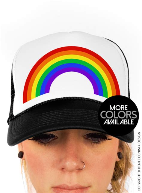 Gay Pride Hat Rainbow Trucker Hat Snapback Hat Lucky Gay Etsy UK