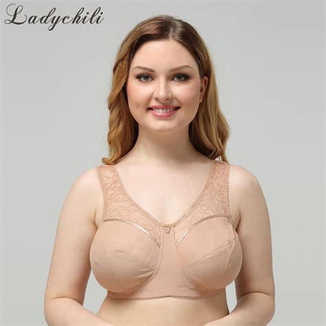 Ladychili Women Intimates Khaki Comfort Wireless Push Up European Girl