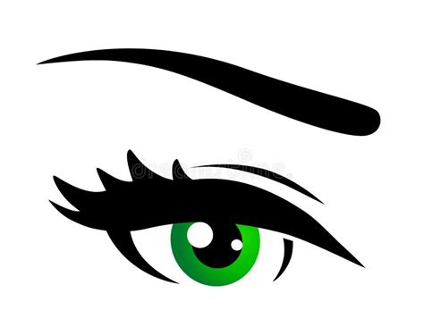 Green Eye Icon Stock Vector Illustration Of Face Fashion 77469645