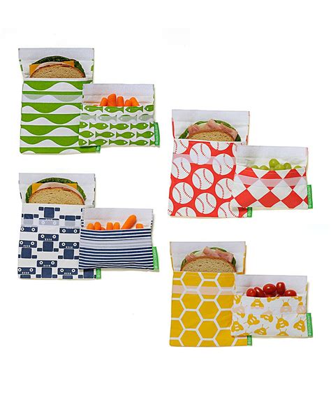 8 Piece Reusable Sandwich Snack Bag Set Snack Bags Reusable Bags