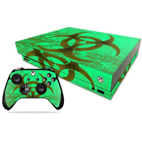 Skin Decal Wrap For Microsoft Xbox One X Biohazard