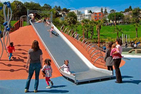 Embankment Wide Stainless Steel Slide Chute City Playground Playground
