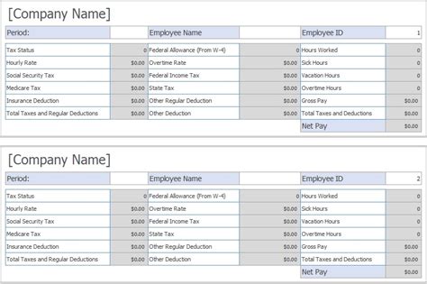 100 Free Employee Pay Stub Template Excel Excel Tmp