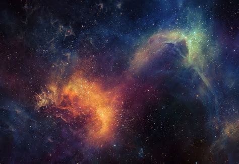Wallpaper Digital Art Galaxy Sky Artwork Stars Space Art Nebula