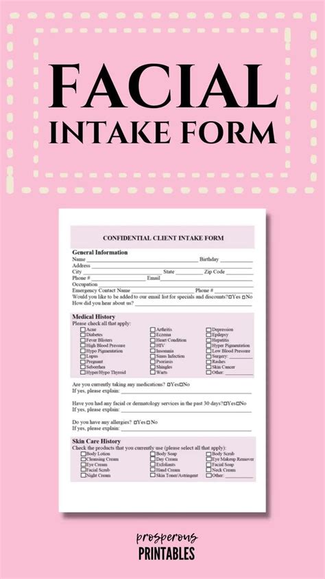 Facial Client Intake Form Esthetician Consultation Form Etsy [video] [video] In 2021