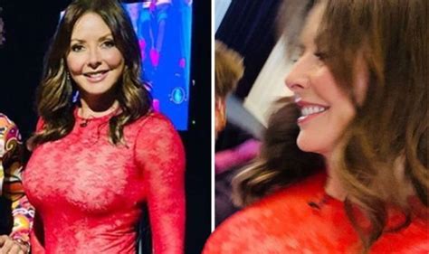 Carol Vorderman Flaunts Eye Popping Curves In Skintight Lace Dress For Beat The Chasers
