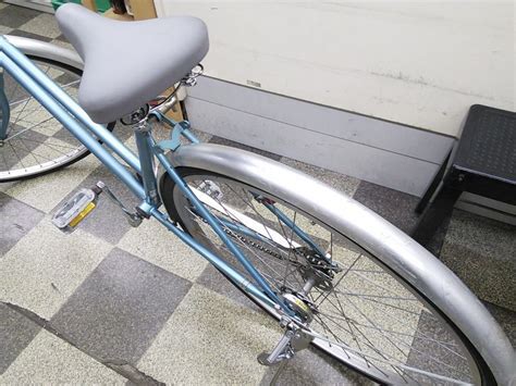 〔中古自転車〕シティサイクル 27インチ シングル ライトブルー 古本と中古自転車の現代屋