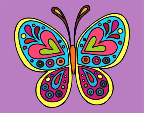 Dibujo De Mandala Mariposa Pintado Por En Dibujos Net El D A A Las Imprime