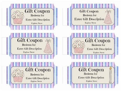 Free Custom Birthday Coupons Customize Online And Print At Home