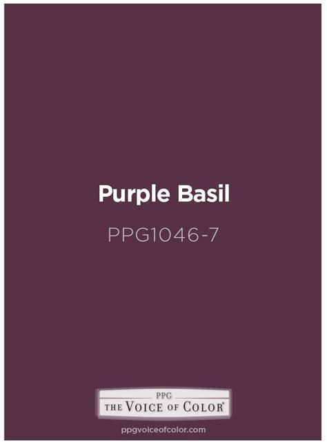 Purple Basil Ppg1046 7 From Ppg Voice Of Color Red Licorice Red