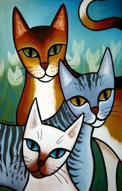 Pin By Lina Lopez On Gatitos Cat Painting Animal Art Animal Paintings