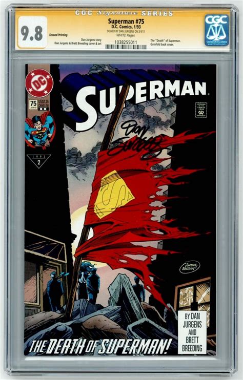 Superman 75 Ss Signed By Dan Jurgens Copper Modern Age Only Cgc