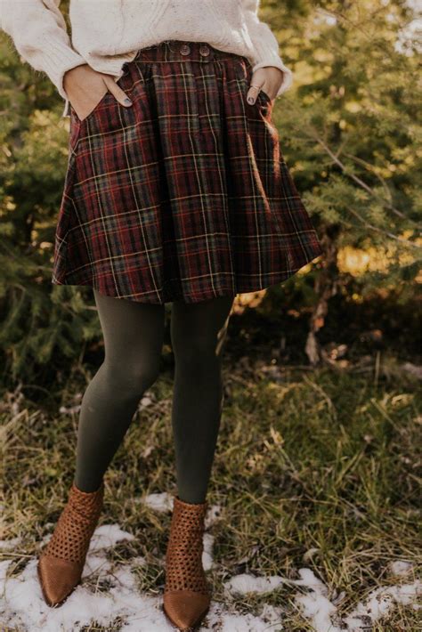 Sitting By The Fire Plaid Skirt Aesthetic Clothes Fashion Style