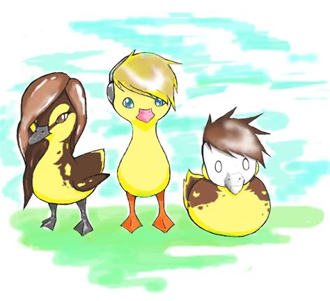 Pewdiepie Marzia And Cry As Ducks On Tablet By Flamenphoenix1915 On
