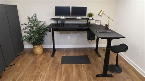 Standing desks can be key to improving poor desk posture and mitigating chronic body pain associated with sitting during the day. Triple Motor Electric L-Shaped Standing Desk with EZ ...