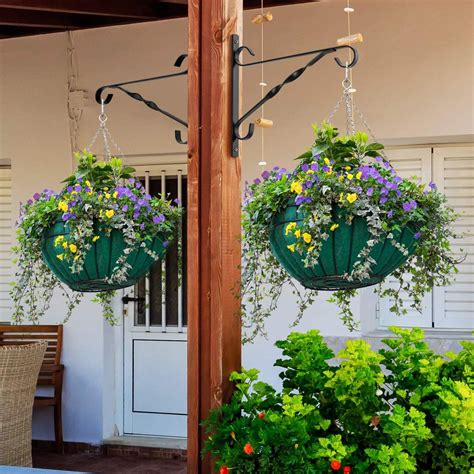 Chainplus Hanging Basket Bracket 10 inch Plant Hooks Metal Outdoor