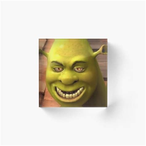Creepy Shrek Acrylic Block For Sale By Alexis6214 Redbubble