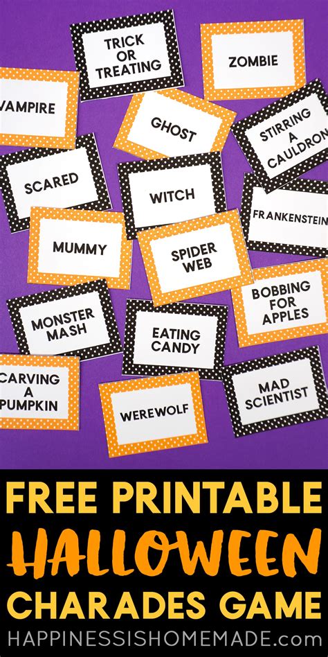 Free Printable Halloween Charades