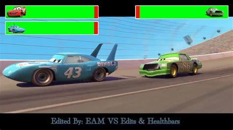 Cars 2006 The King Crash With Healthbars Youtube