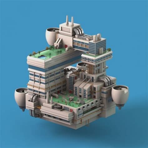 Futuristic Building Sci Fi Spawn Lobby Minecraft Map