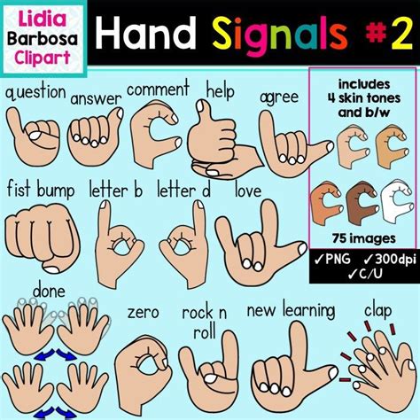 I Finally Posted My Second Set Of Classroom Hand Signals Clipart These