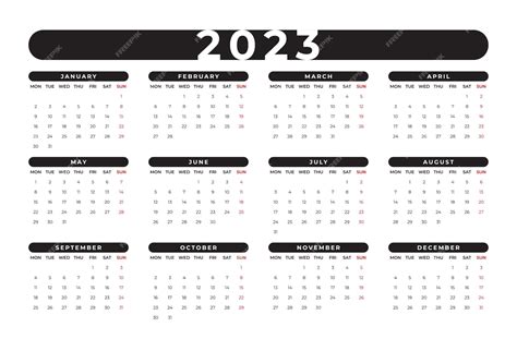 Premium Vector Monthly Desk Calendar Template For 2023 Year Week