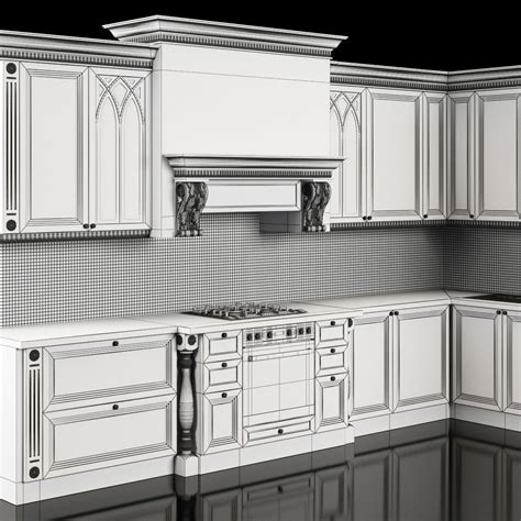 Classic Kitchen D Model Cgtrader
