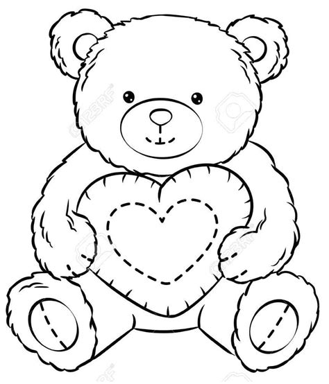 Love Teddy Bear Coloring Page Free Printable Coloring Pages For Kids