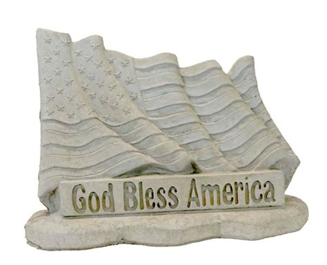 God Bless America Flag Stone