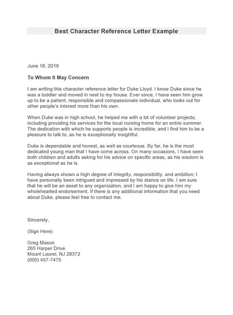Make no mistakes — securing a strong character reference can be the difference between getting a job offer and getting the boot. 30 Character Reference Letter Templates - TemplateArchive