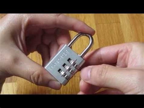 Avoid spinning the dial to the right at all, or else you'll need to start over from the beginning. Master Lock 4-Wheel Combination Padlock picking video Rec ...