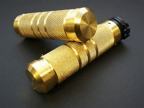 Brass Rubber Harley Customs Grips Fly By Wire Custom Harley