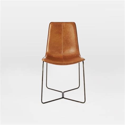 Slope Leather Dining Chair | Leather dining chairs, Leather dining room chairs, Dining chairs