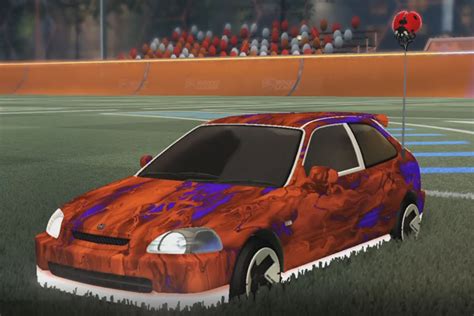Rocket League Purple Honda Civic Type R Design With Glorifier & Purple Maz