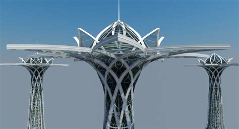 Futuristic Skyscraper Wirecase