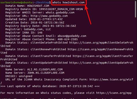 You can use different flags to restrict your search or display specific output. How to use the Whois command on Linux to see domain ...