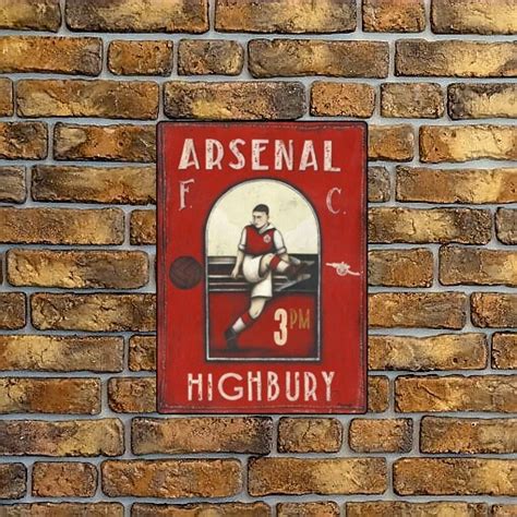 Arsenal Fc Metal Wall Art Plaque