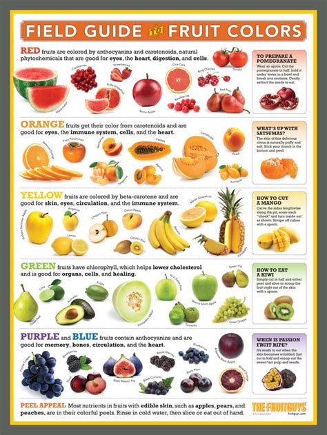 Field Guide To Fruit Colors The Fruitguys Fruit Nutrition Fruit