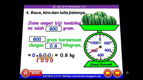 Walaupun anda faham topik tertentu, anda tidak akan dapat menjawab dalam. MATEMATIK UPSR : BACA, KIRA, TULIS JISIM DALAM GRAM DAN ...