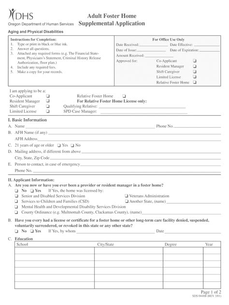 Adult Foster Home Floor Plans Oregon 2001 Form Fill Out And Sign Online