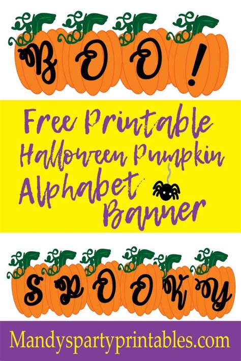 Free Printable Pumpkin Banner