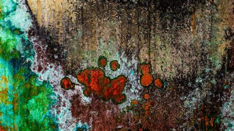 Copper Sheet With Colored Patina Background Or Texture Stock Photo