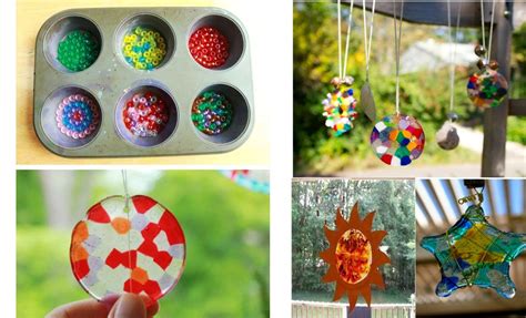 Melted Plastic Bead Suncatcher Layer Cheap Plastic Beads In Cake Pans