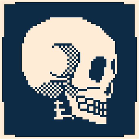Skull In Pixel Art 64x64 By Suchanames On Deviantart