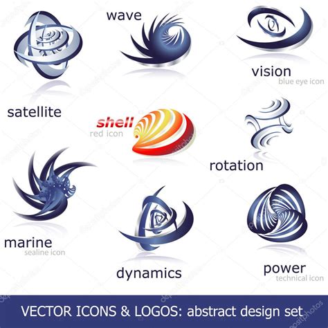 Abstract Vector Icons And Logos Set — Stock Vector © Luckymonkey 9668951