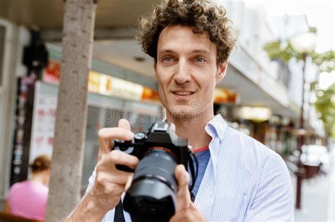 Male Photographer Taking Picture Stock Image Image Of Photographer