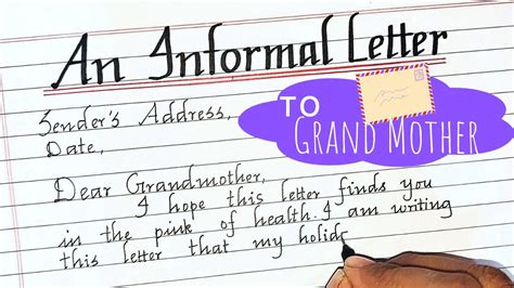 Informal Letter To Grandmother Handwriting Masterhandwriting Youtube