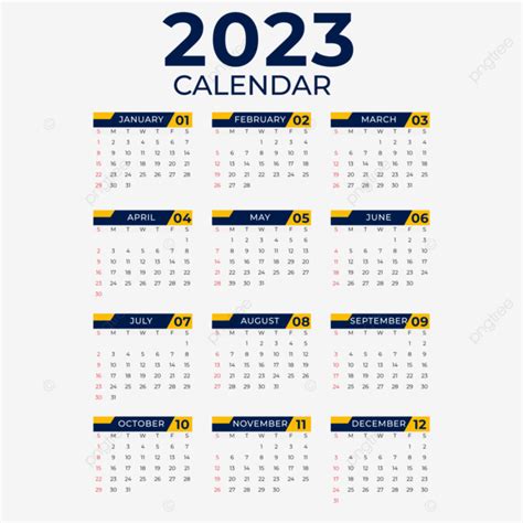2023 Calendar Planner Vector Design Images Calendar Dates For 2023 Png