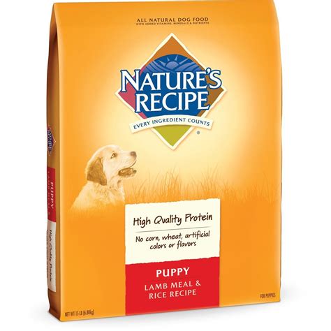 Natures Recipe Puppy Dry Dog Food Lamb Meal And Rice Recipe 15 Pounds