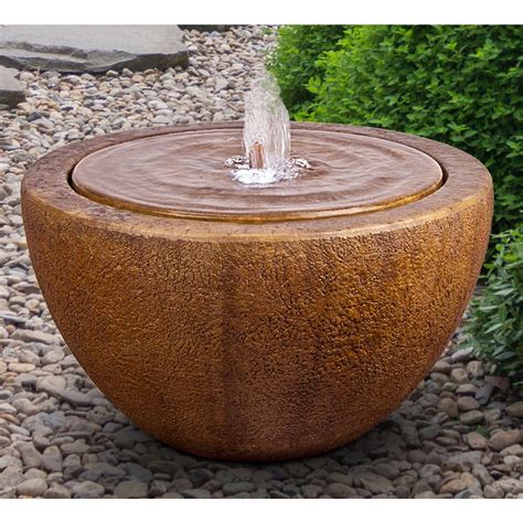 Tranquility 14 Modern Outdoor Bubbler Fountain With Light 65f50